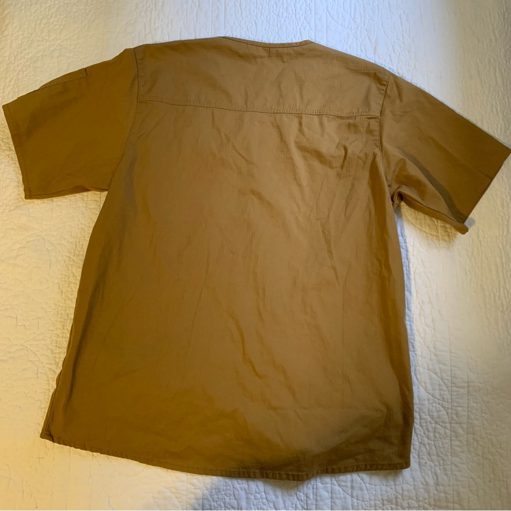 Carhartt Men's Modern Fit Rugged Flex Scrub Top size Medium brown tan - Picture 5 of 7